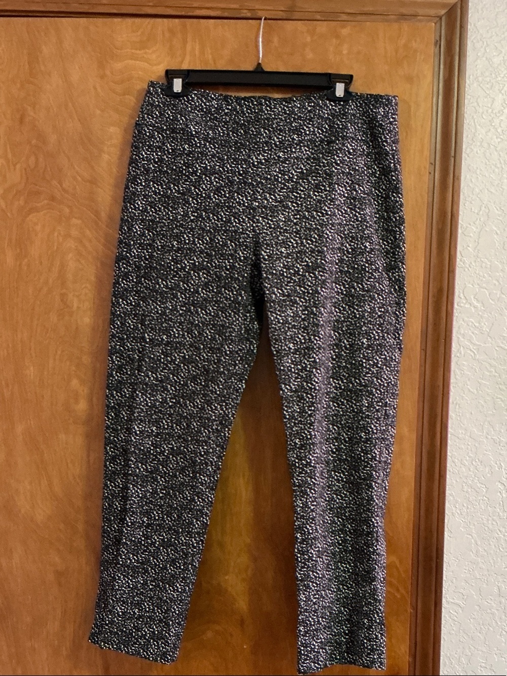 Zac & Rachel Black and White Speckled Skinny Ponte Pants